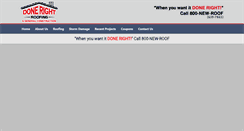 Desktop Screenshot of donerightroofing.net